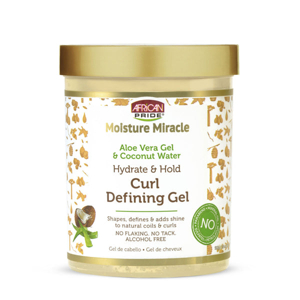 Gel définissant les boucles à l'aloe vera et à l'eau de coco AFRICAN PRIDE MOISTURE MIRACLE