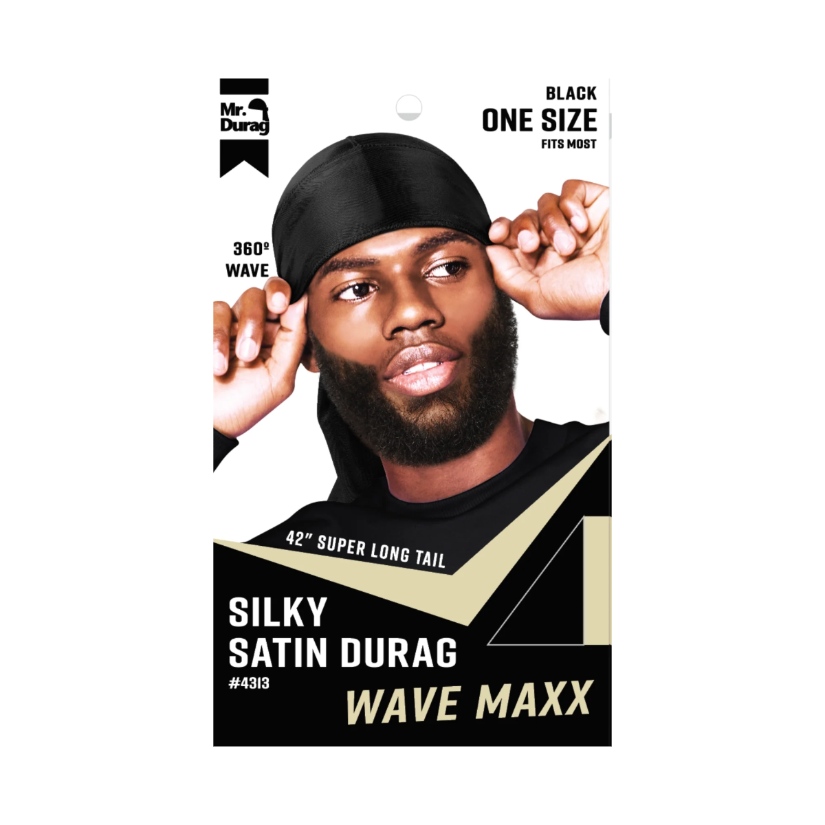 Mr.Durag Wave Maxx Durag En Satin Soyeux [Noir] #4313