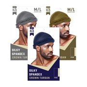 Mr. Durag Silky Spandex Crown Turban [Assorted Color] #4345