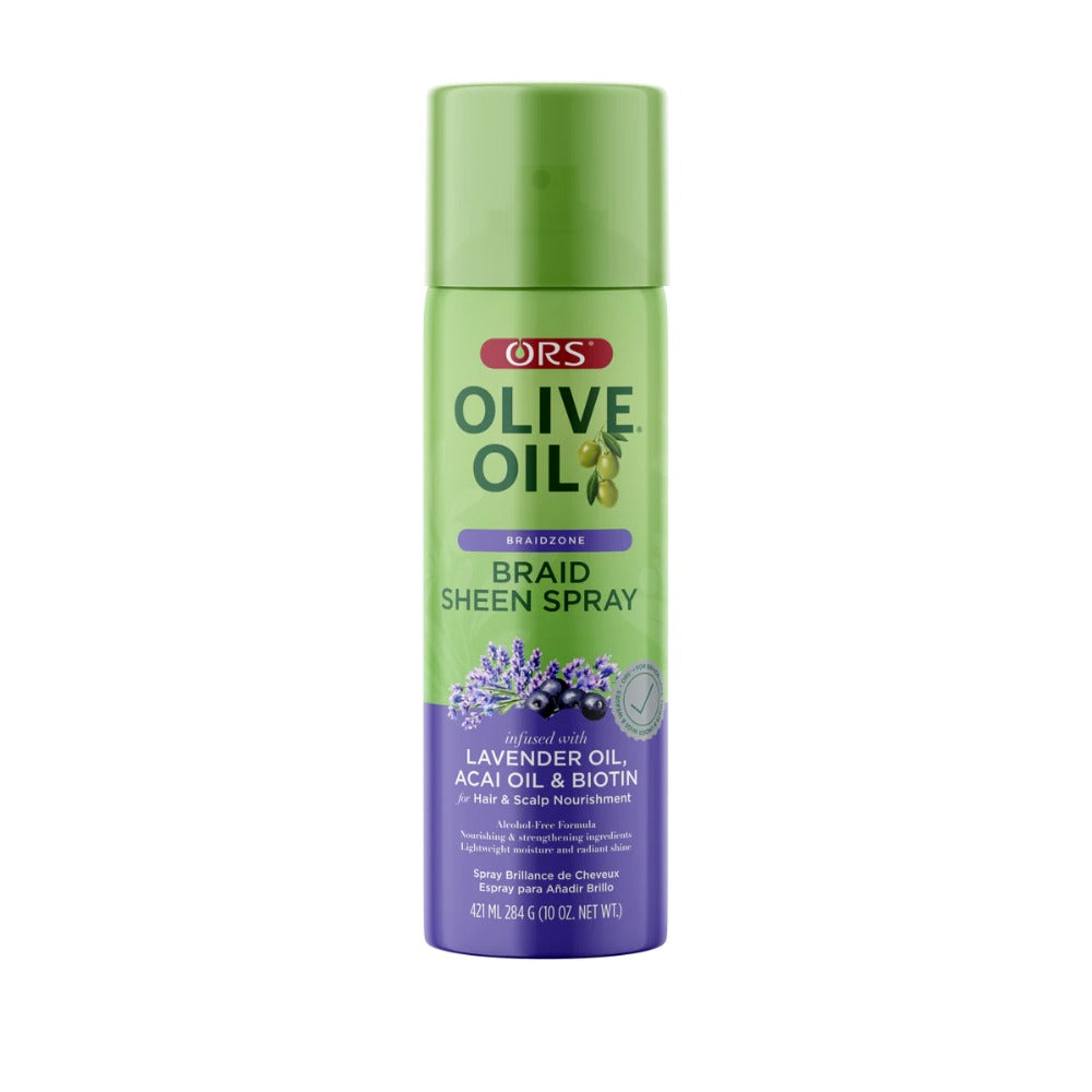 Spray brillance pour tresses à l'huile d'olive [huile de lavande, huile d'açaï et biotine]