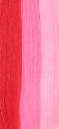 SHAKE N GO Freetress 3X Braid 301 hair extensions in vibrant red and pink shades with smooth texture