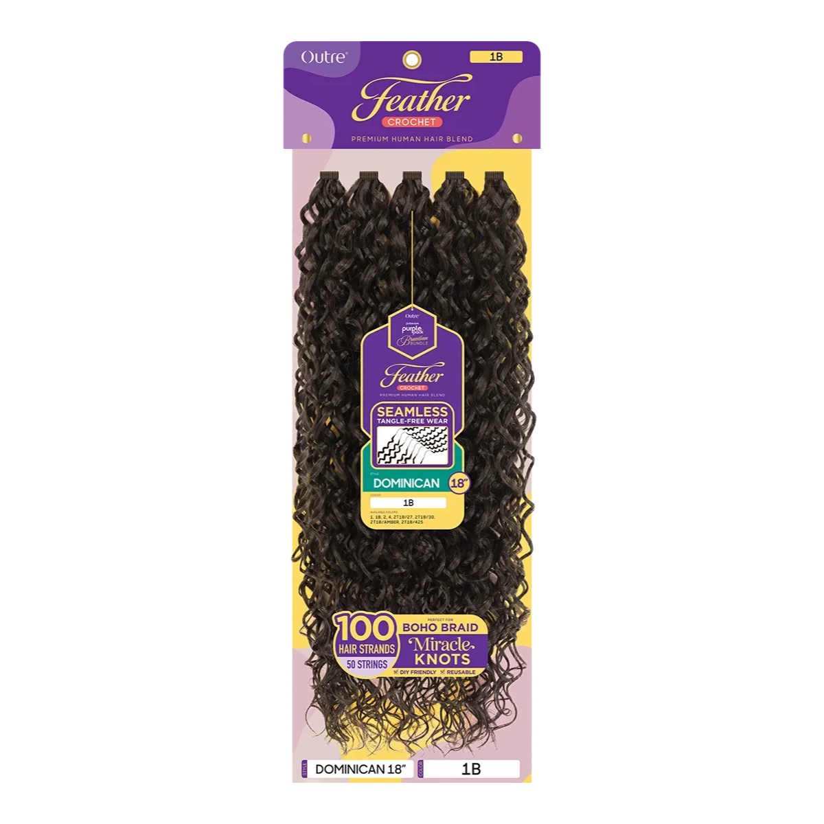 Purple Pack Brazilian Bundle Feather Crochet Dominican