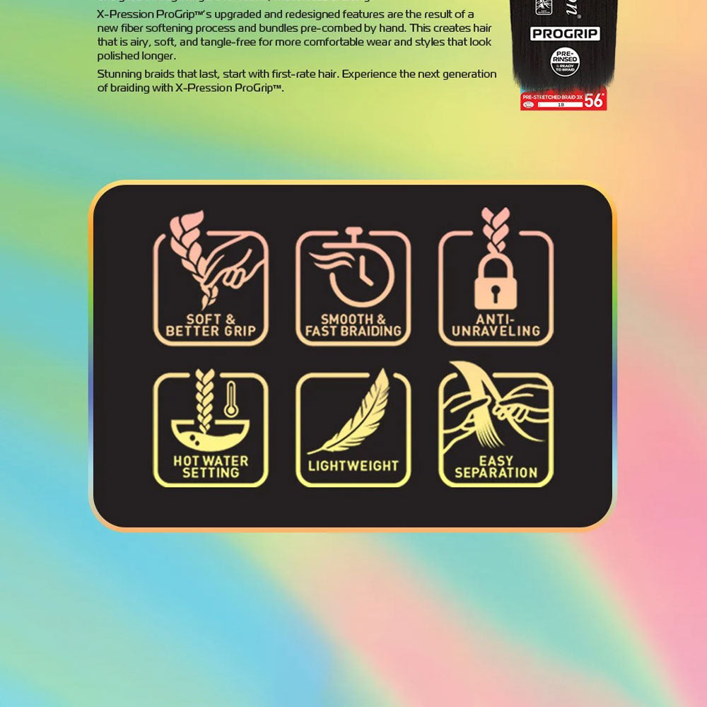 Tresse pré-étirée PROGRIP 3x 56"