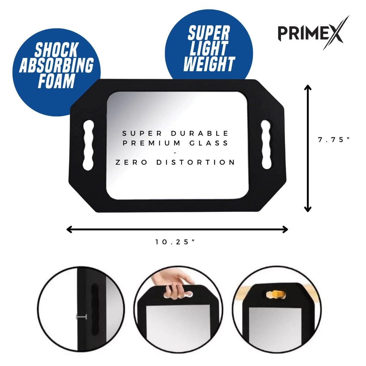 PrimeX Foam Barber Mirror [XL] [Rectangle] #3020