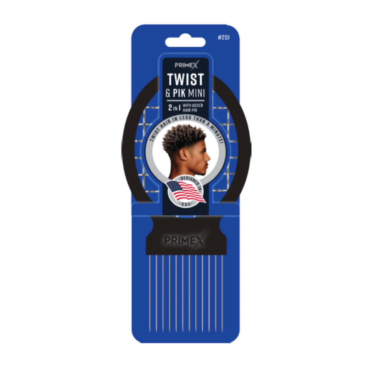PrimeX Peigne Twist & Pik Mini [Noir] #201