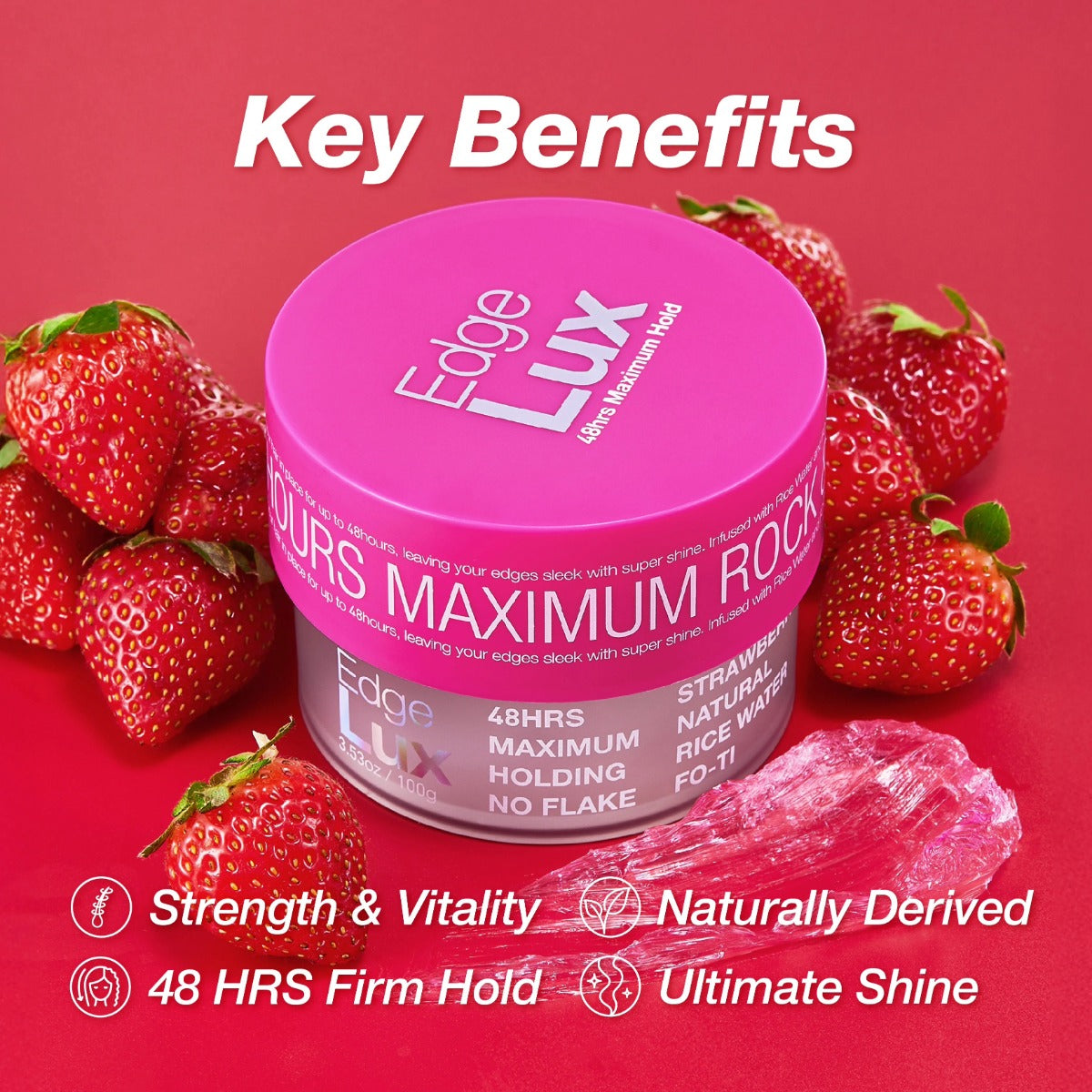 Lux Edge Lux Soin Coiffant Pour Contours [Fraise] 3.53oz