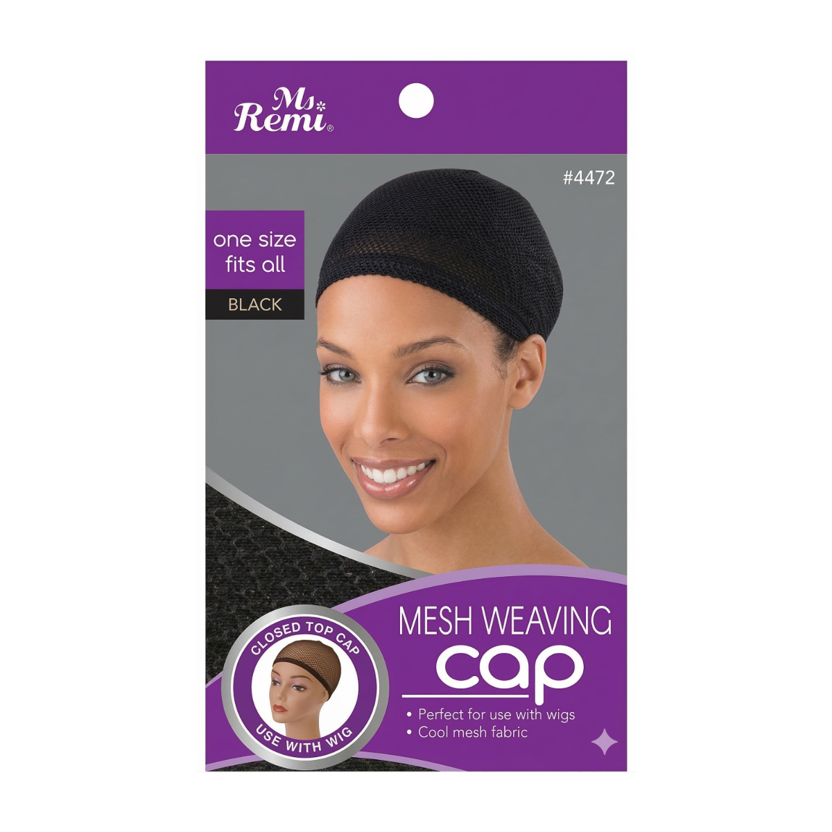 Bonnet de tissage en filet Ms. Remi [Black] #4472