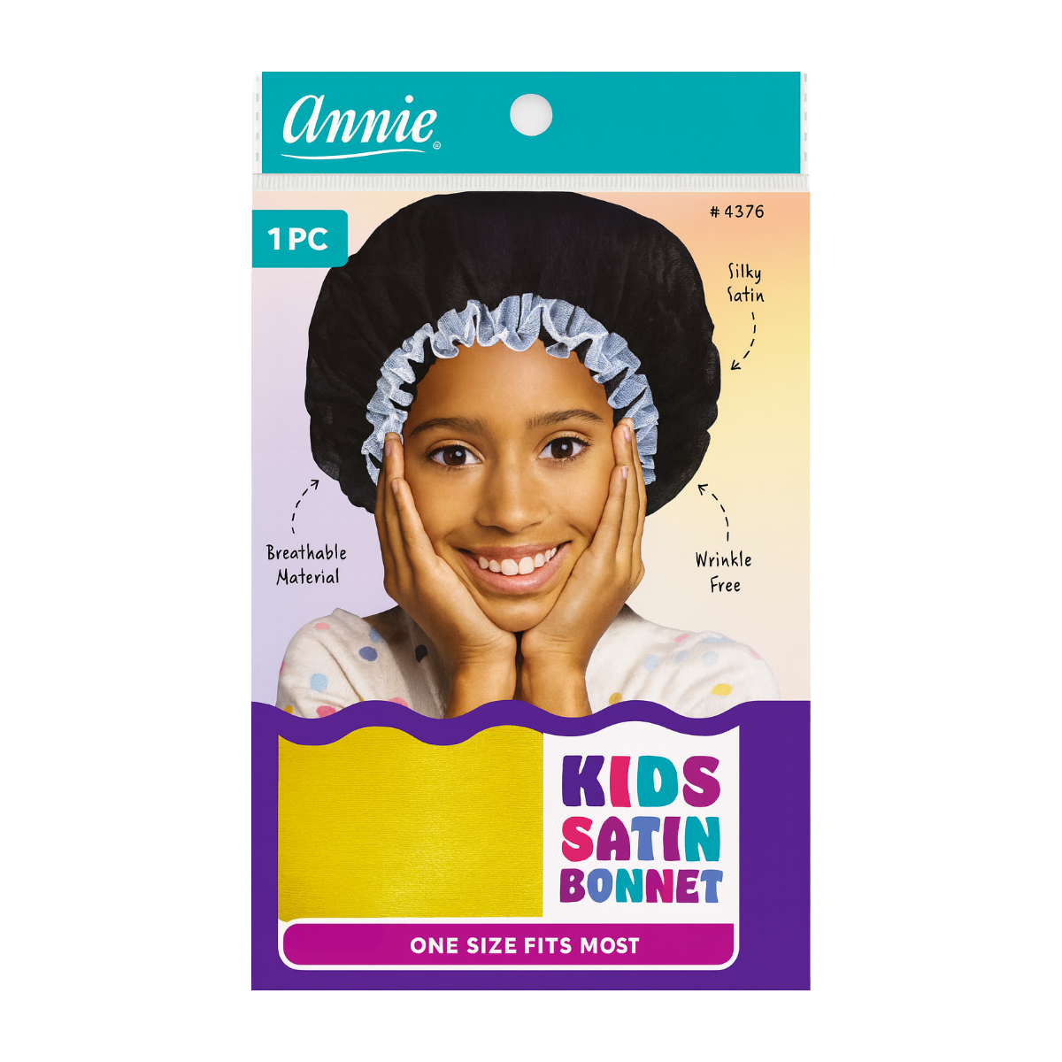 #04376 Bonnet en satin pour enfants [Couleurs assorties]