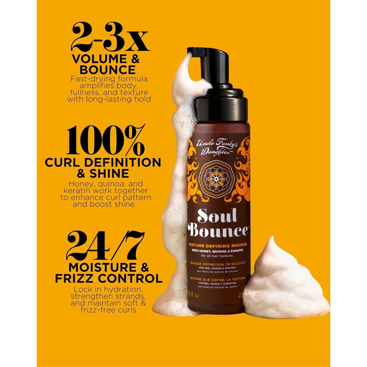 Uncle Funky's Daughter Soul Bounce Texture Defining Mousse 7.5oz