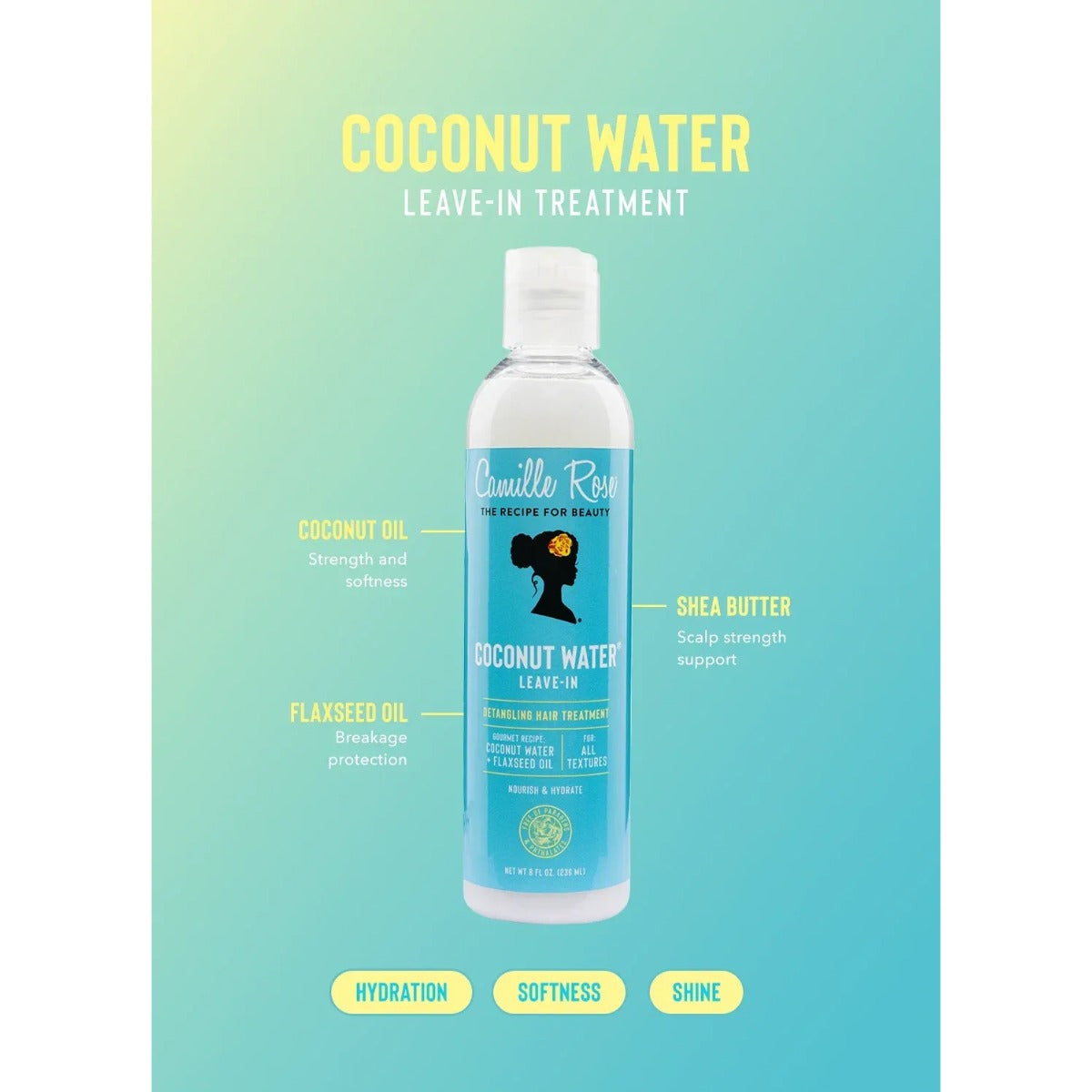 Camille Rose Coconut Water Leave-In Treatment 8oz