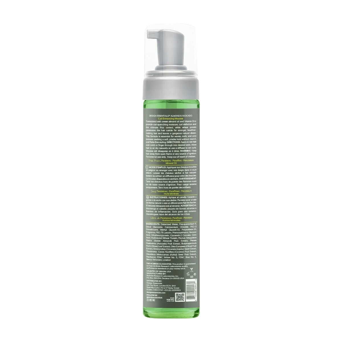DESIGN ESSENTIALS Almond & Avocado Curl Mousse 10oz