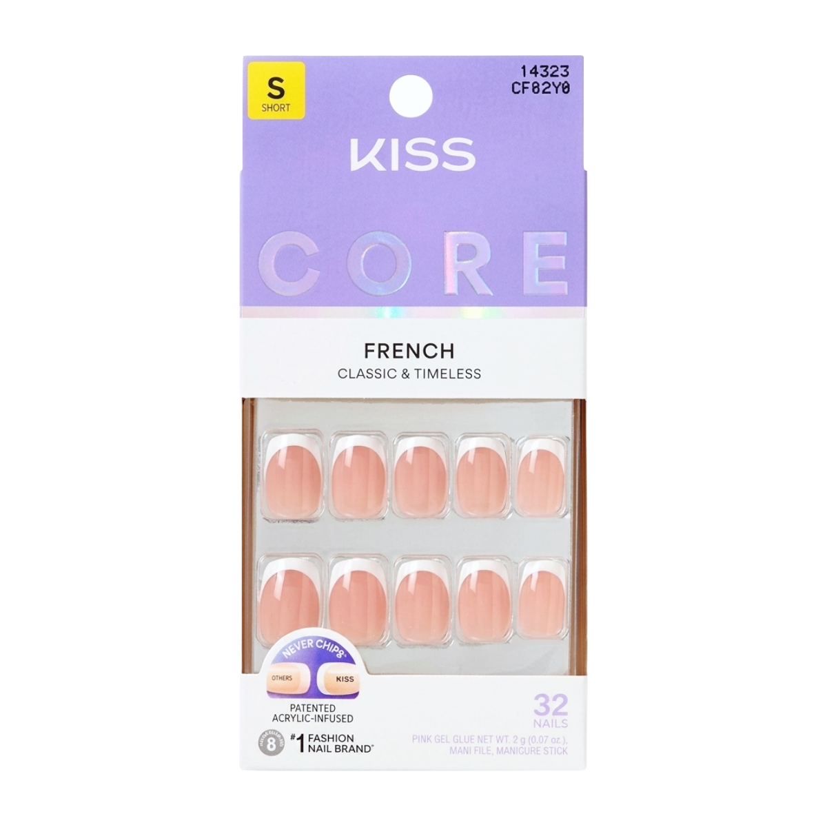 KISS NEW YORK Core French Nails [Side Eye] #CF02Y0