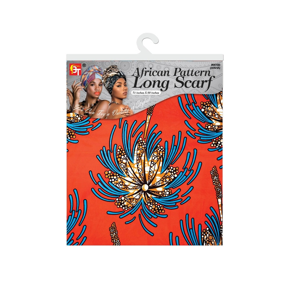 Écharpe longue à motif africain [Aisha] n° 6180