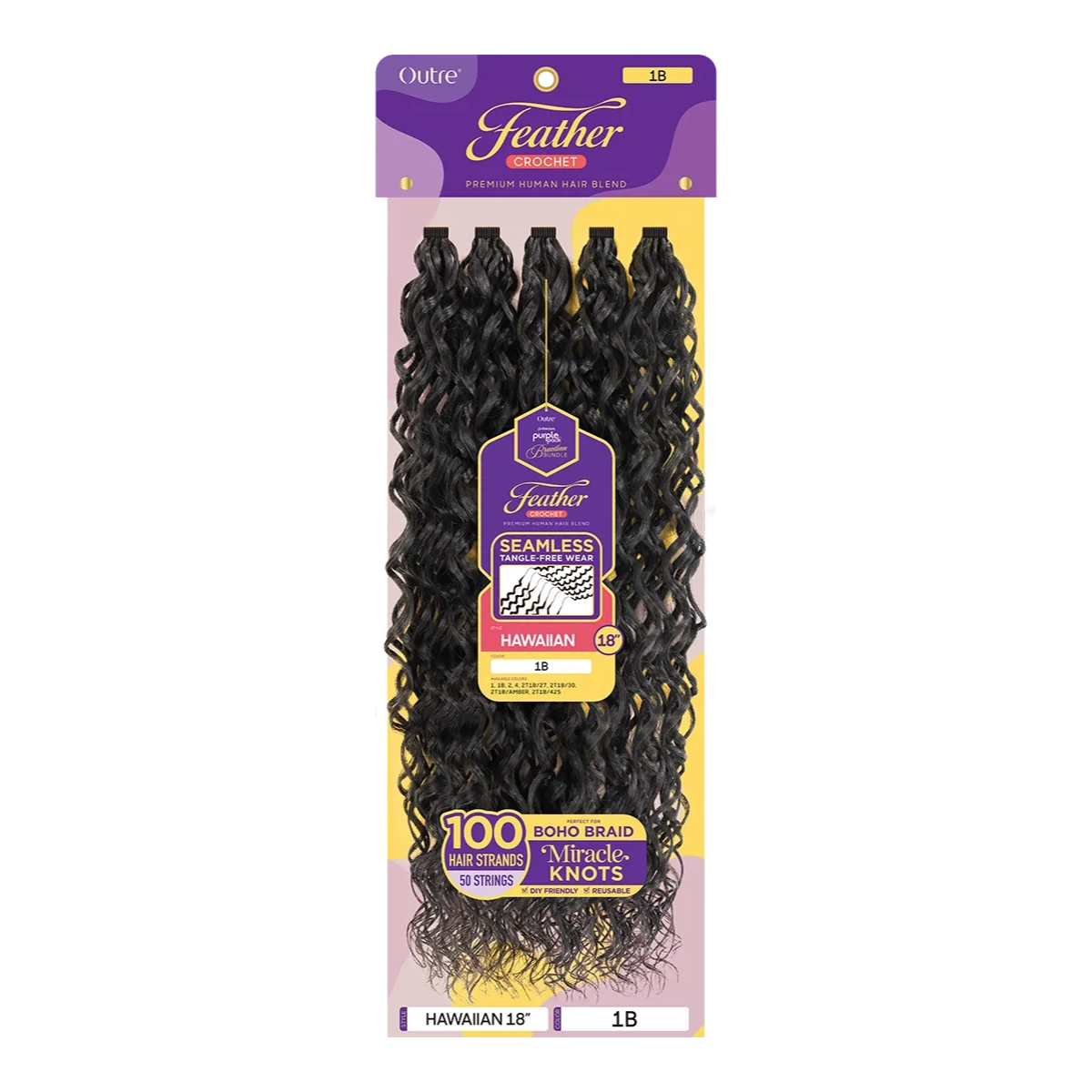 Purple Pack Brazilian Bundle Feather Crochet Hawaiian