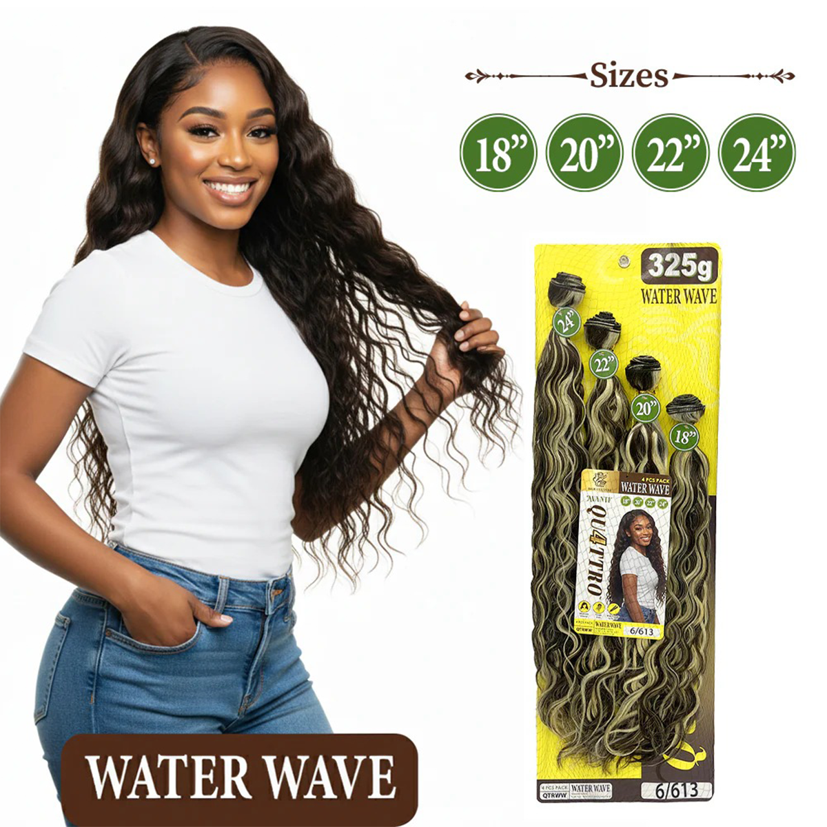 QUATTRO Water Wave 4pc Weave Bundle