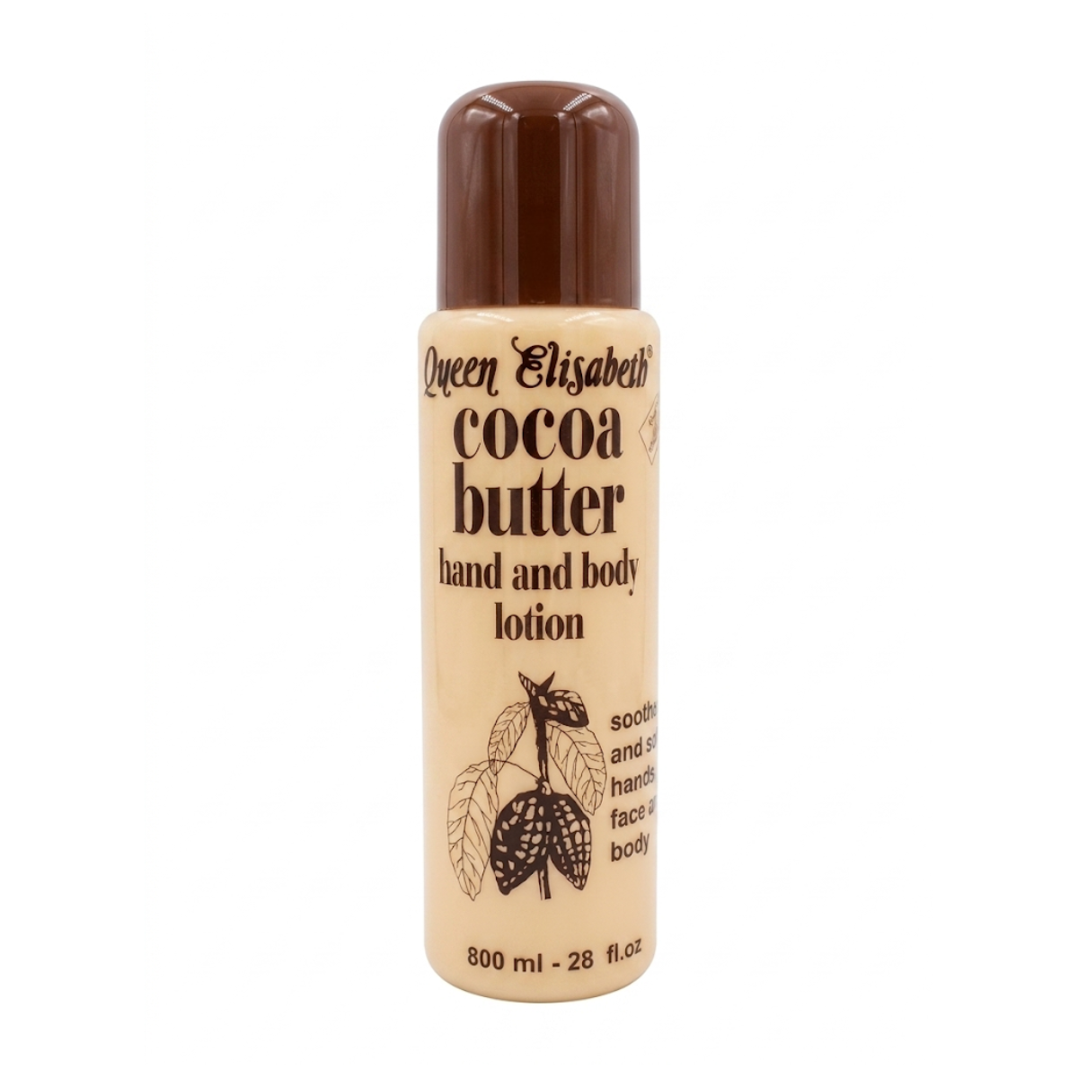 Queen Elisabeth Lotion mains et corps au beurre de cacao 28oz