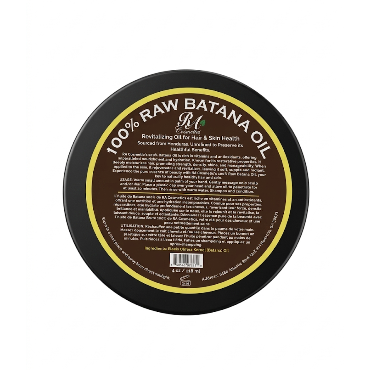 RA Cosmetics 100% Raw Batana Oil 4oz