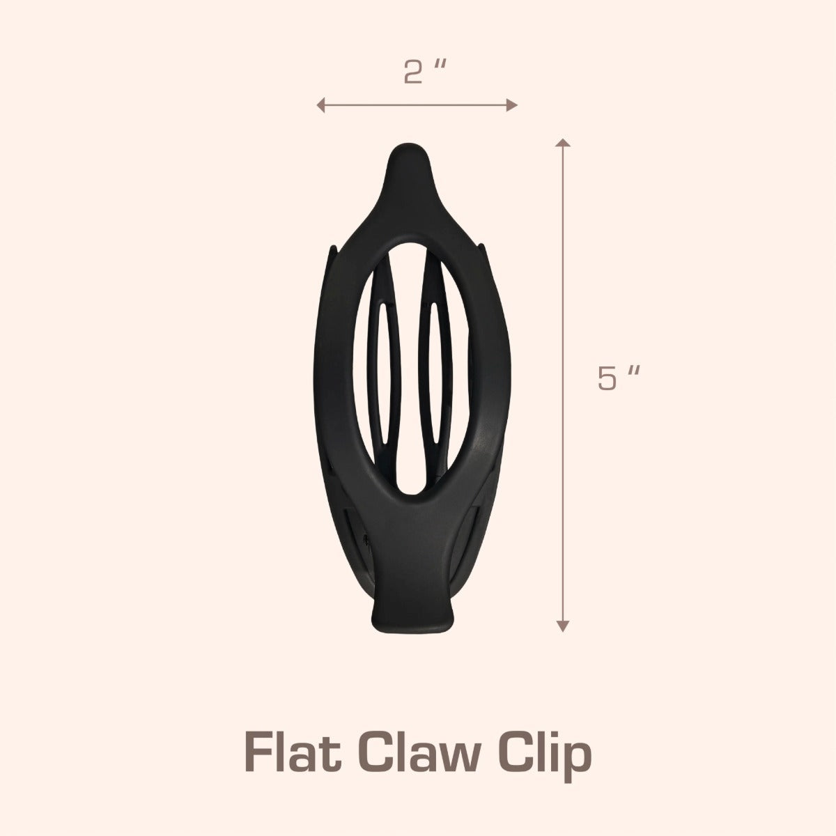 Red By Kiss Flat Claw Clip [Arc] [Black] #HMC81