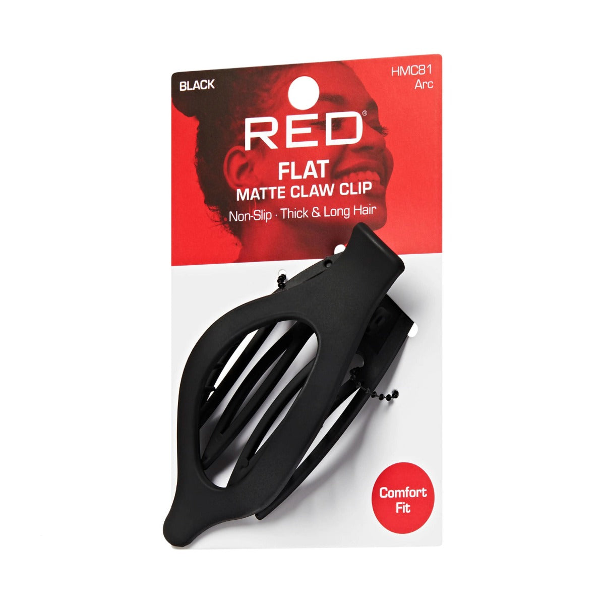 Red By Kiss Flat Claw Clip [Arc] [Black] #HMC81