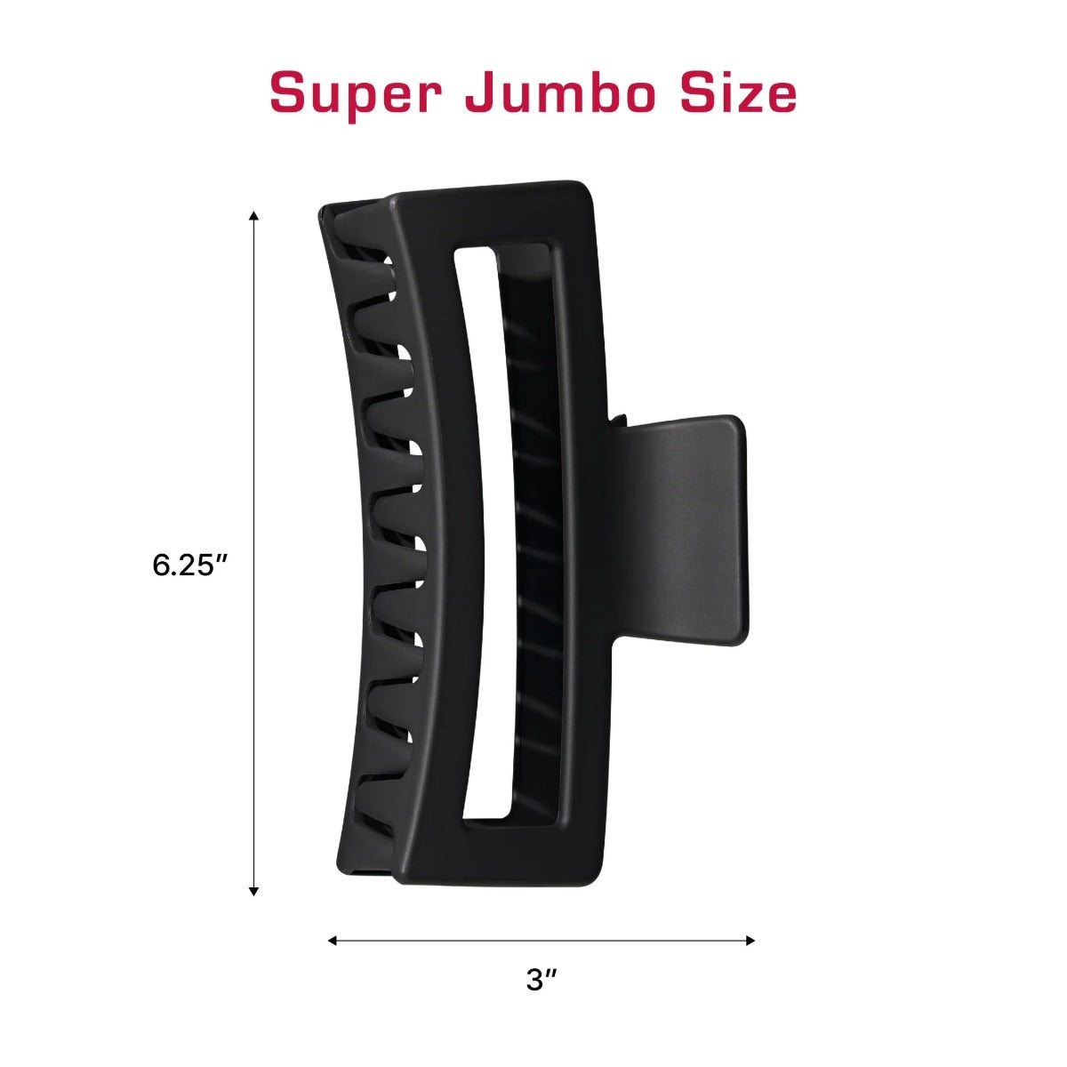 Red By Kiss Pince À Cheveux Ouverte [Super Jumbo] [Noir Mat] #HMC53