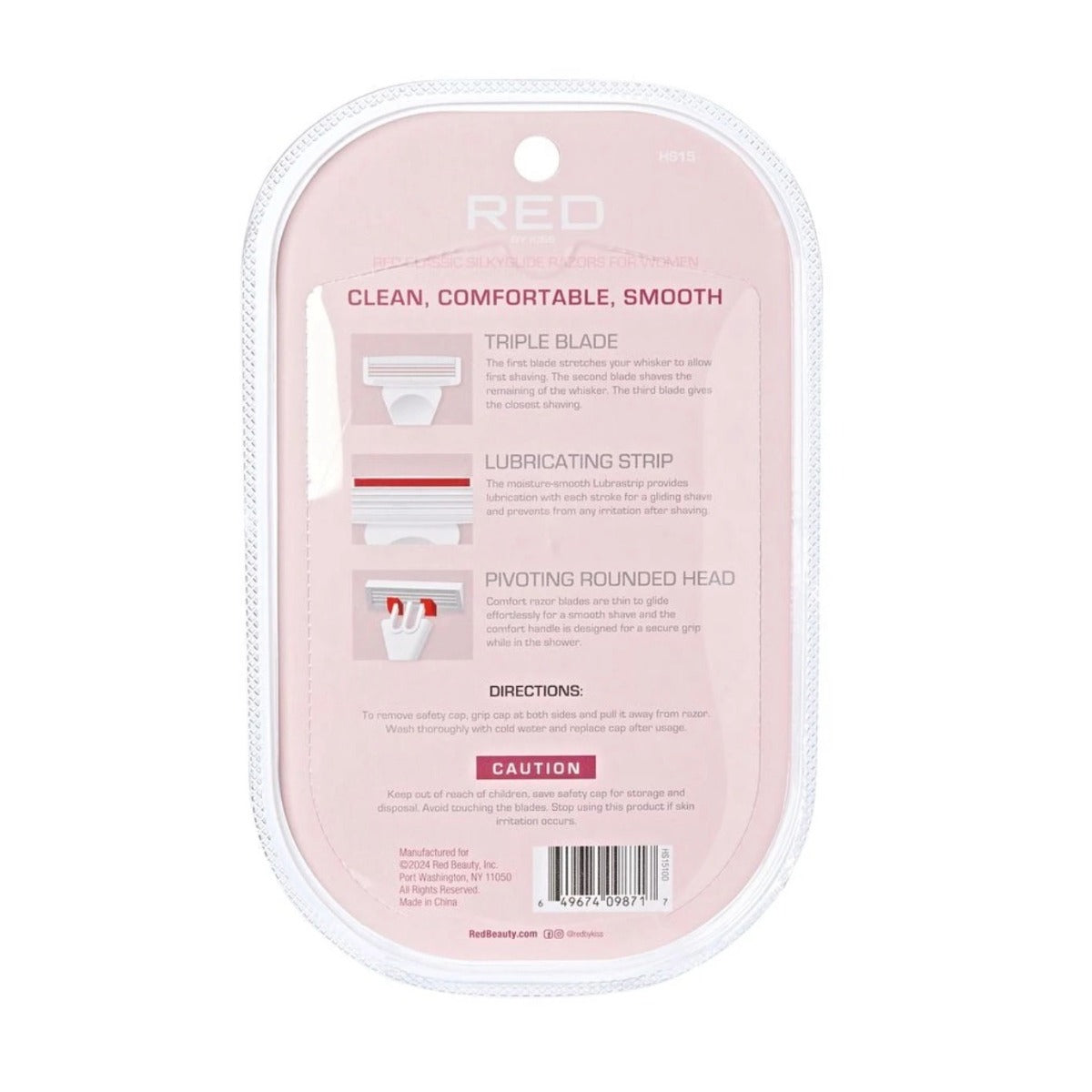 Red By Kiss Silky Glide Rasoir 3pcs #HS15