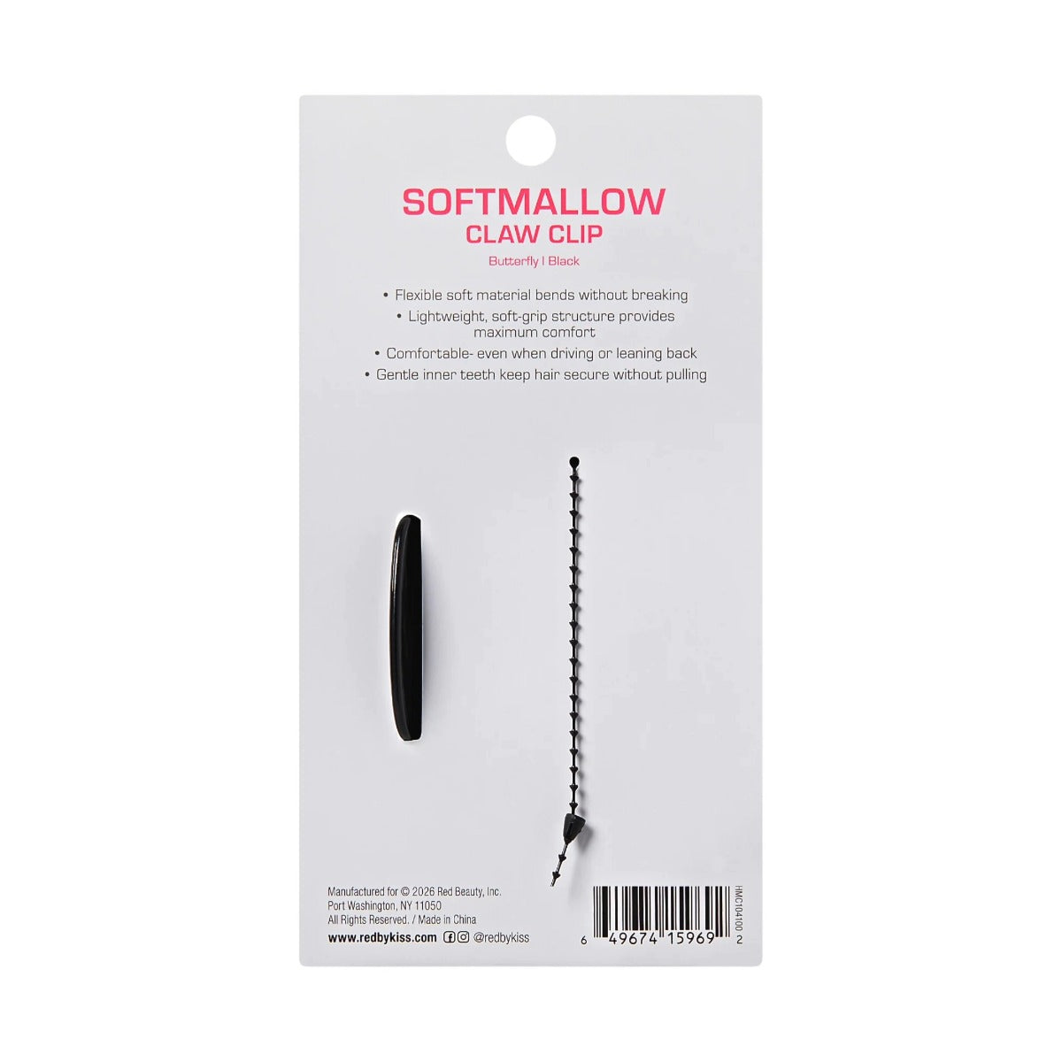 Red By Kiss SoftMallow Pince À Cheveux [Papillon] [Noir] #HMC104