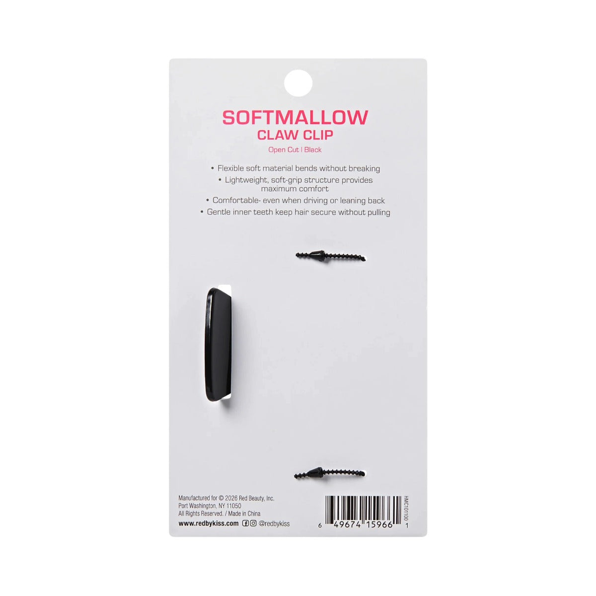 Red By Kiss SoftMallow Pince À Cheveux [Ouverte] [Noir] #HMC101