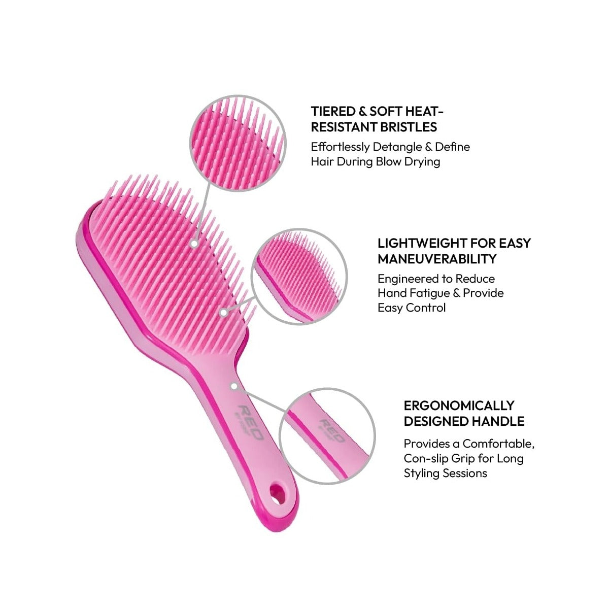 Red By Kiss Brosse Démêlante Tangle Free Pour Cheveux Mouillés [Rose] #HH263
