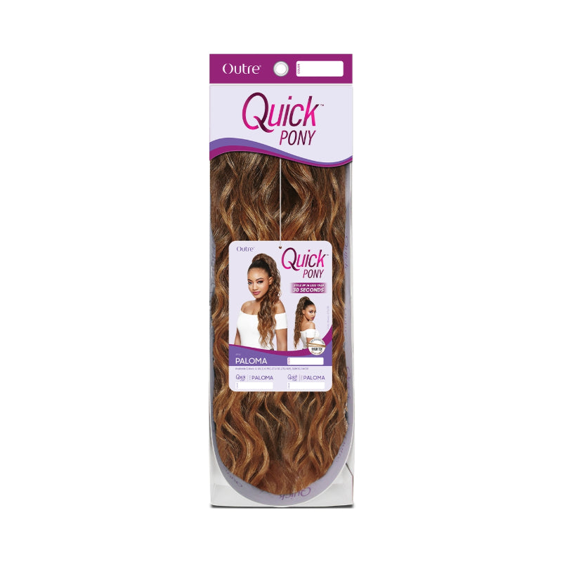 OUTRE Quick Pony long wavy ponytail extension in brown for easy hair styling
