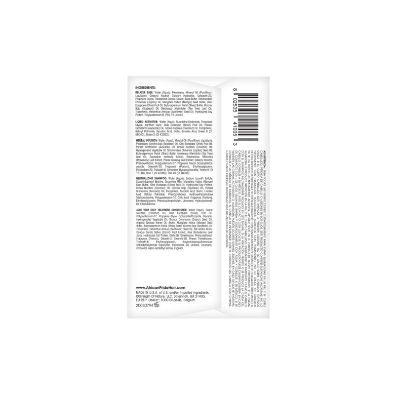 Kit défrisant anti-casse sans soude Olive Miracle Deep Conditioning [Normal]