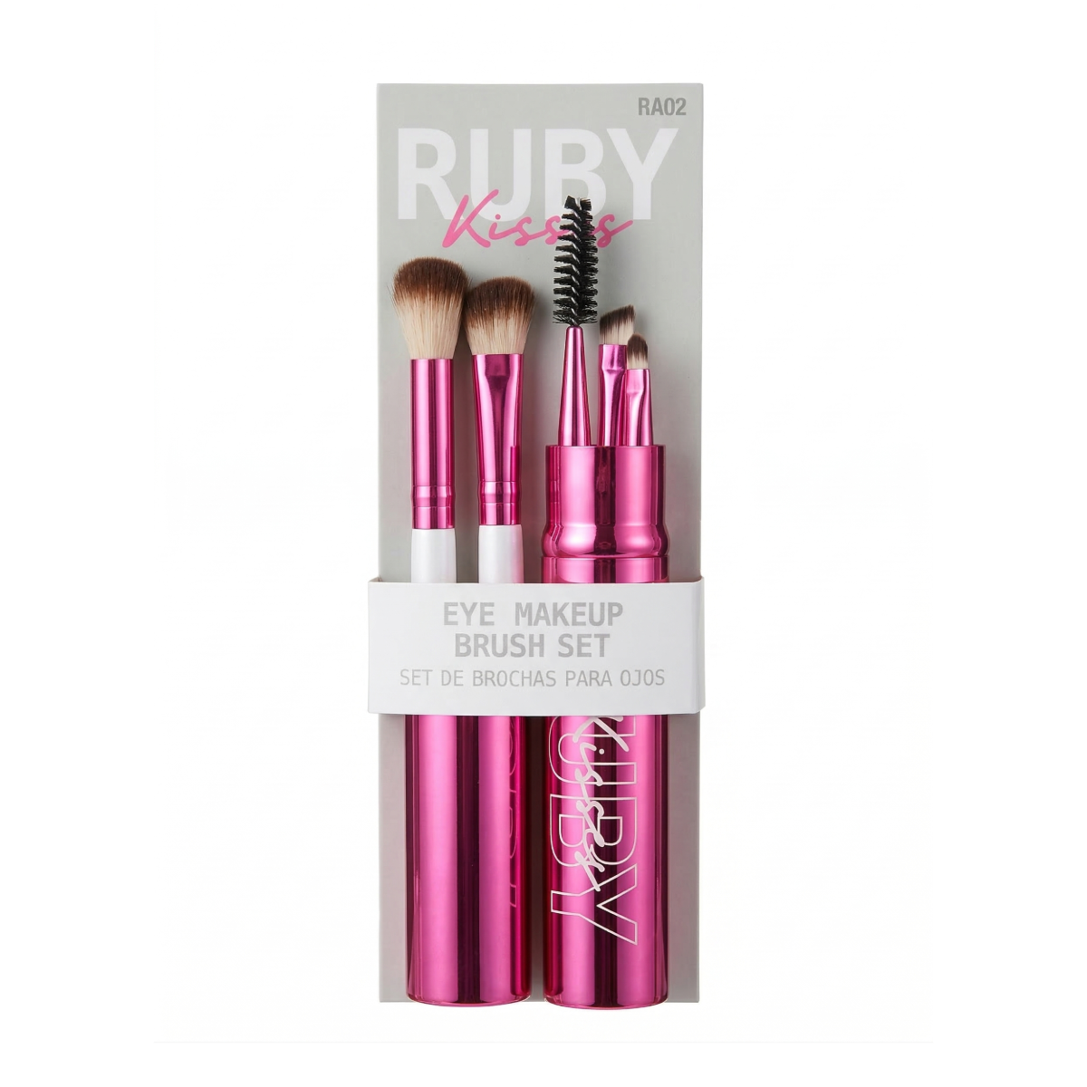 Ensemble de pinceaux pour maquillage des yeux Ruby Kisses #RA02
