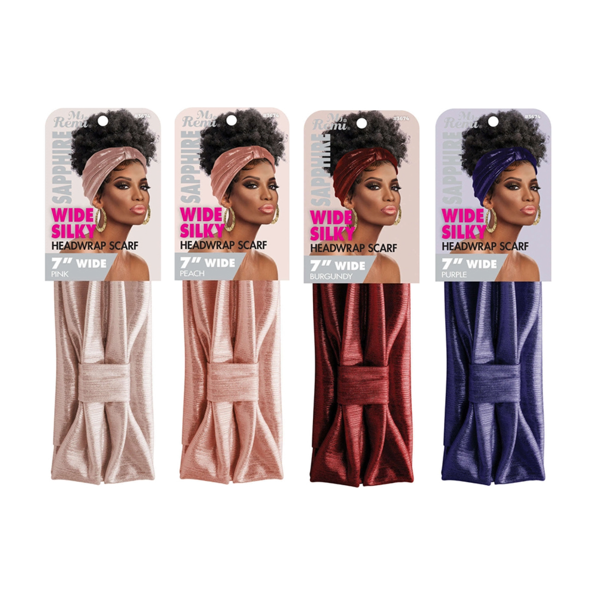 Sapphire Wide Stretchy Headwrap Scarf [Assorted Color] #3674