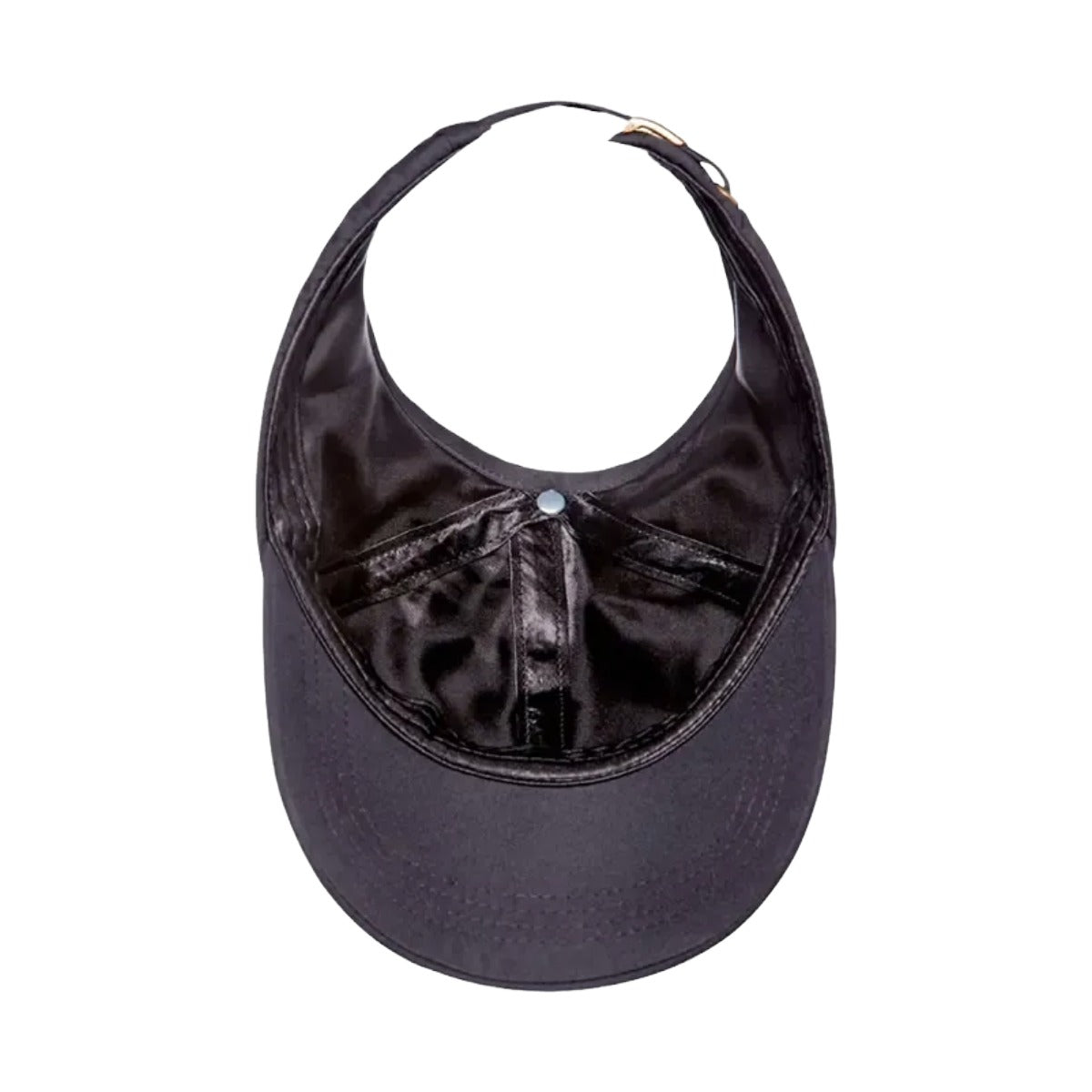 Casquette de baseball dos nu doublée de satin [noir gaufré] #FH053