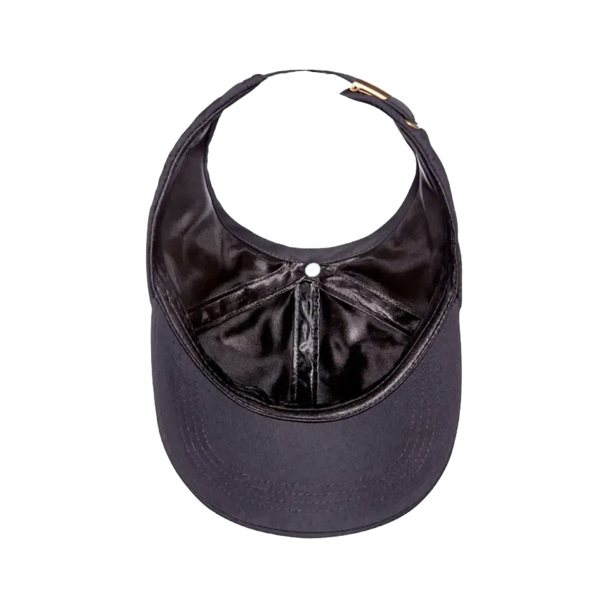 Casquette de baseball sans dos doublée de satin [Noir] #FH50