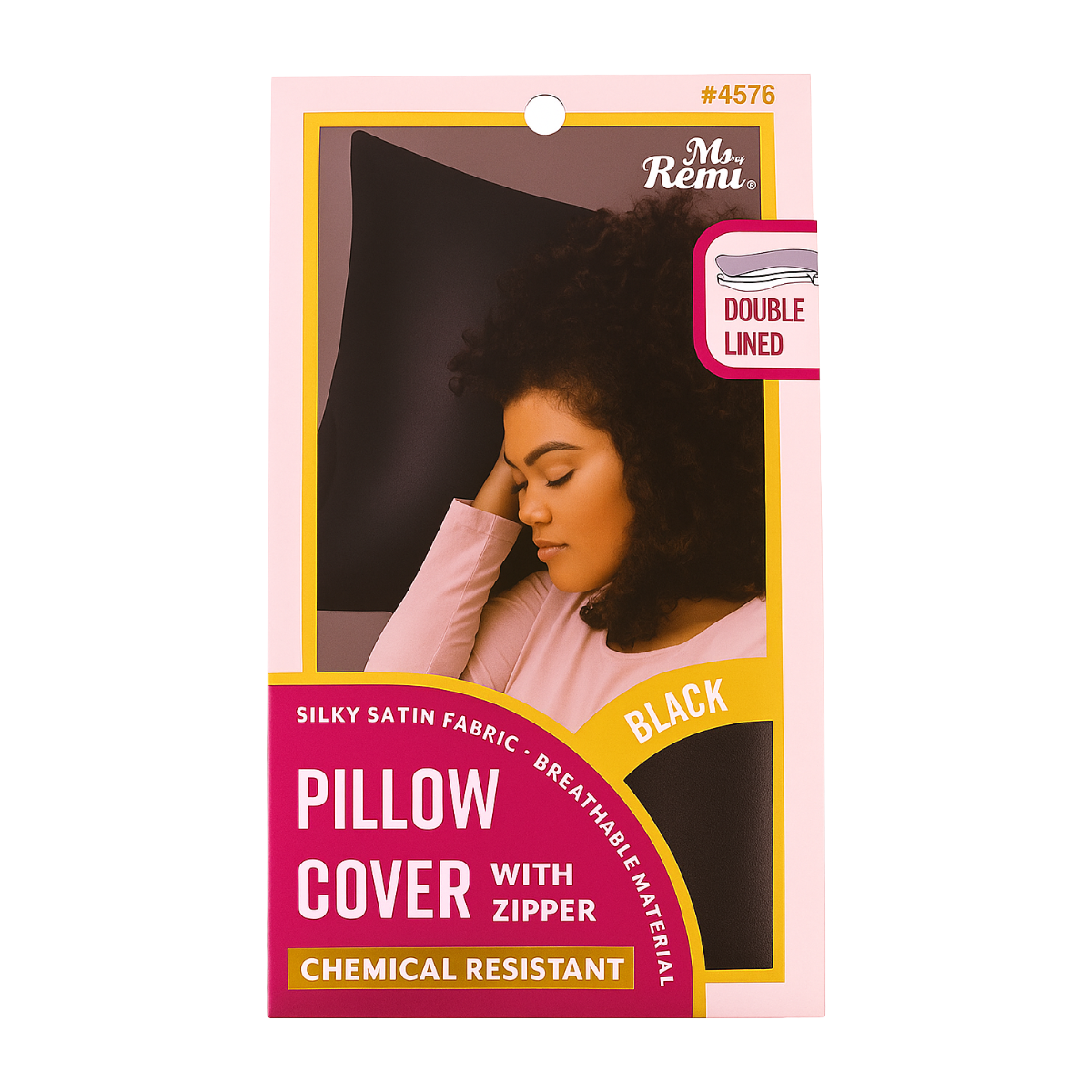 Housse de coussin de luxe premium avec fermeture éclair [Noir] #4576