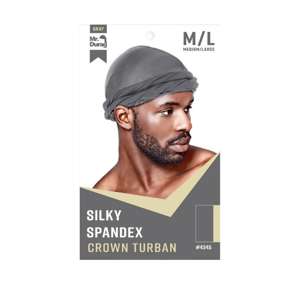 Turban couronne en élasthanne soyeux [couleurs assorties] #04345