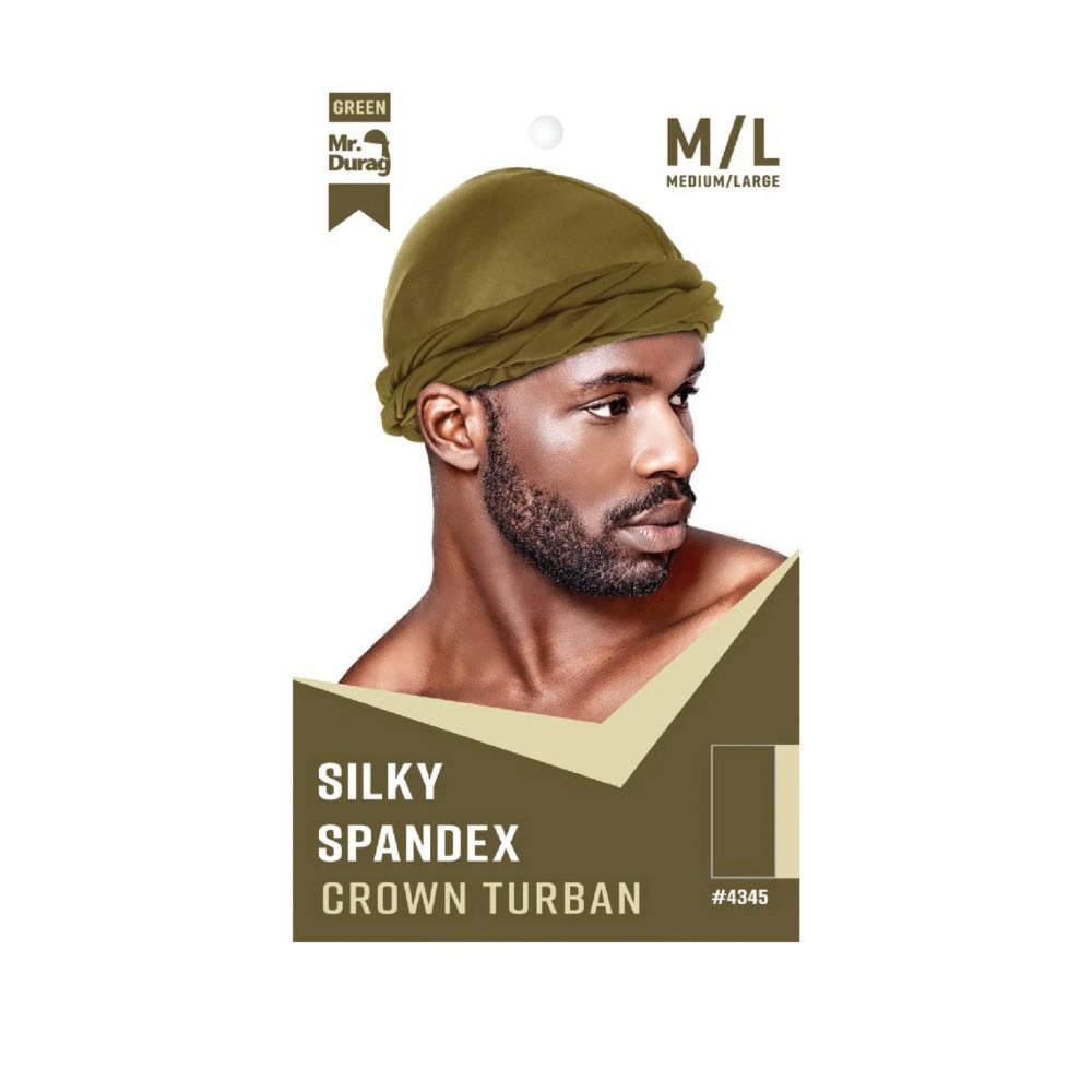Mr. Durag Silky Spandex Crown Turban [Assorted Color] #4345