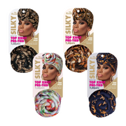 Silky Top Knot Pre-Tied Turban [Assorted Color] #3658