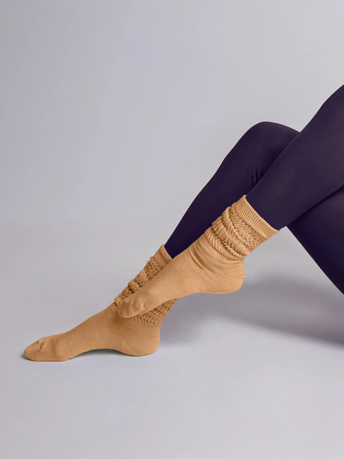 Chaussettes souples [Marron] #FH106