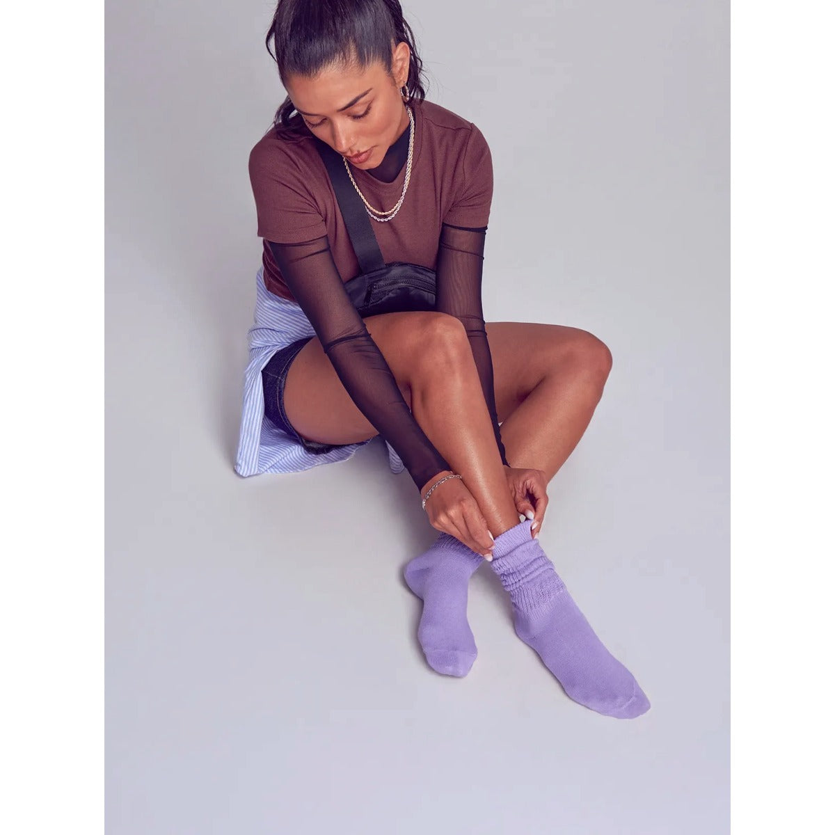 Slouch Socks [Lilac] #FH108