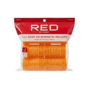 Snap-On Magnetic Roller 6pcs 1&1/2" [Jumbo] [Orange] #HRM05
