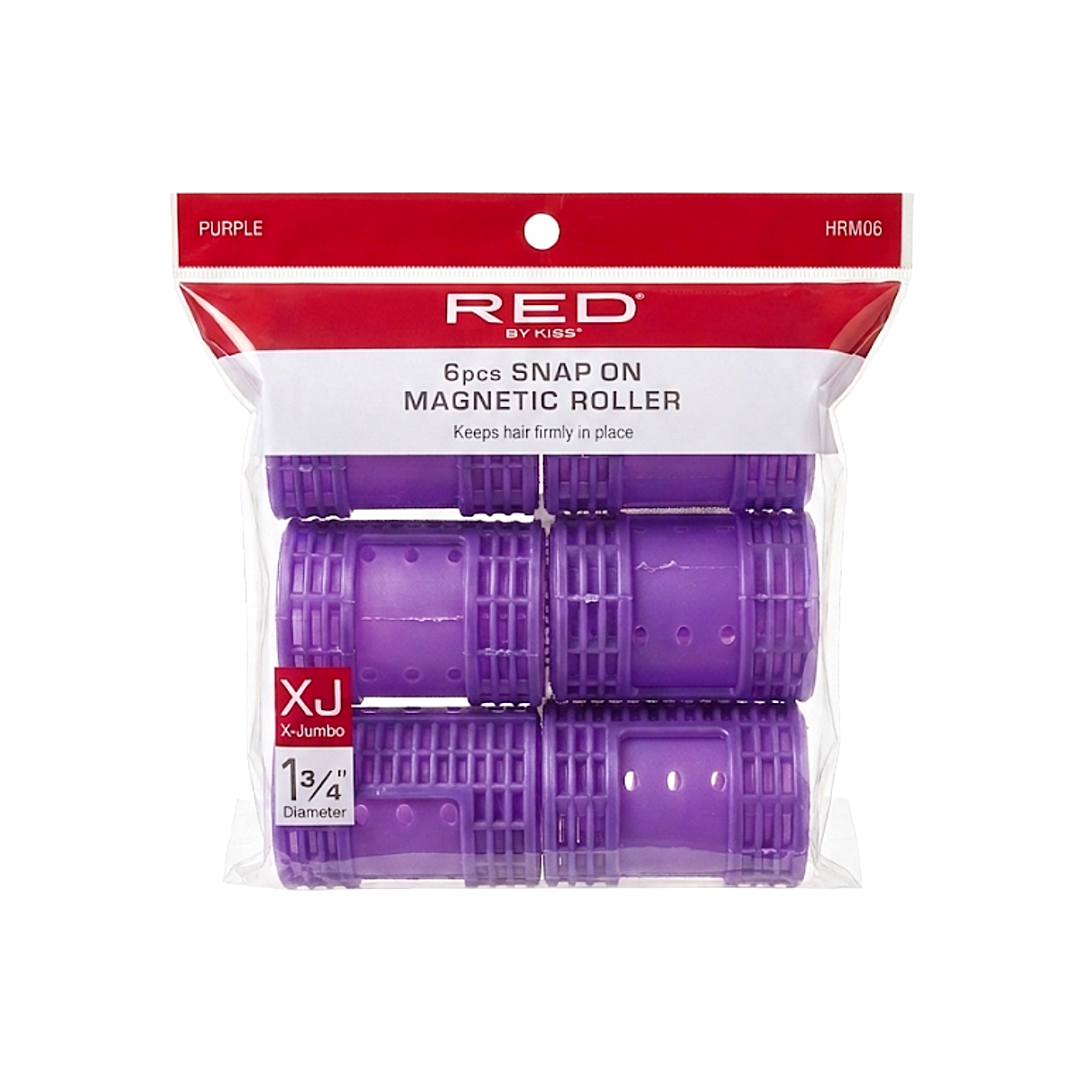 Rouleau magnétique à clipser 1&3/4" 6 pcs [X Jumbo] [Purple] #HRM06