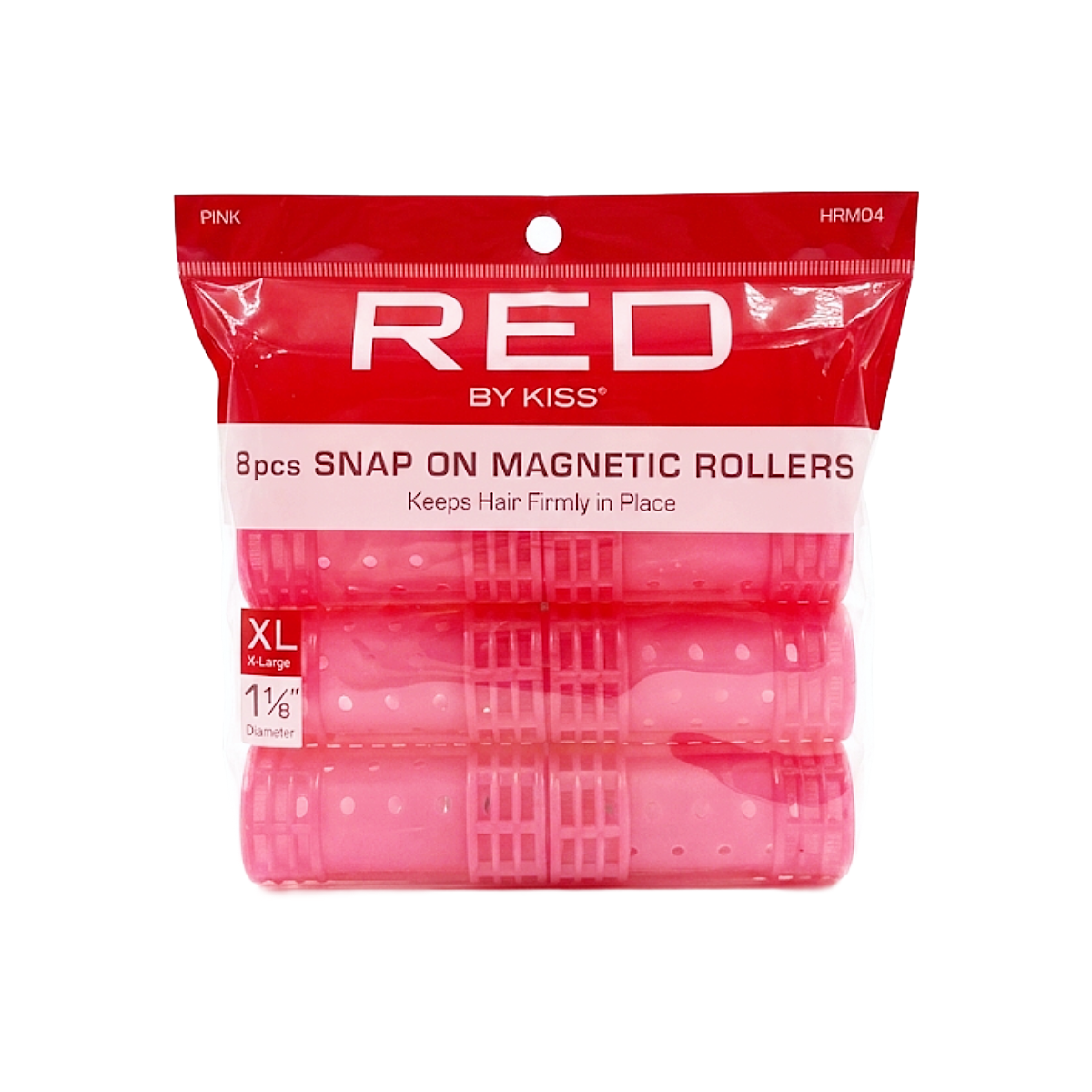 Snap-On Magnetic Roller 8pcs 1&1/8" [X-Large] [Pink] #HRM04