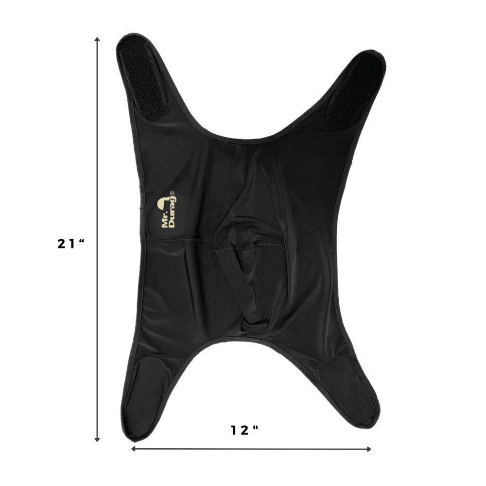 Spandex Velcro Compress Wave Cap [Black] #04311