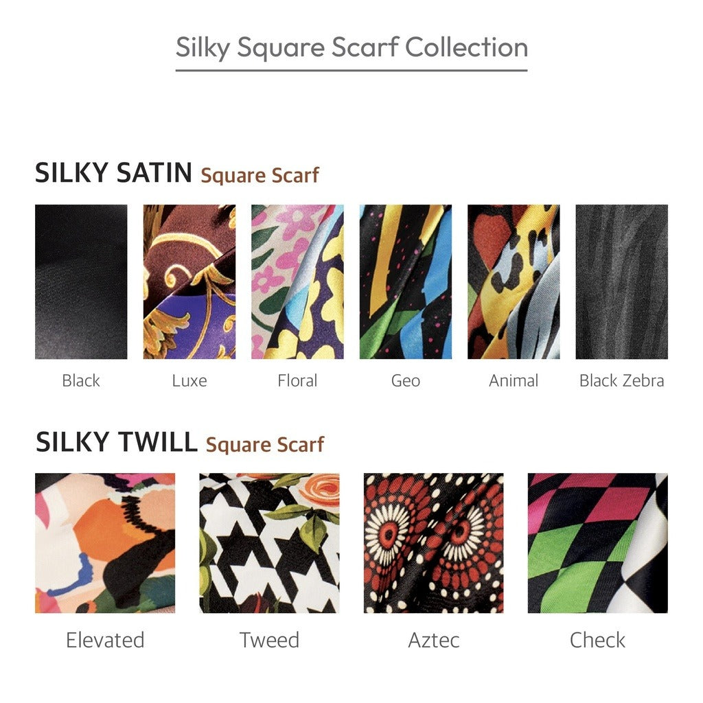 Square Silky Satin Scarf [Luxe] #HQ191