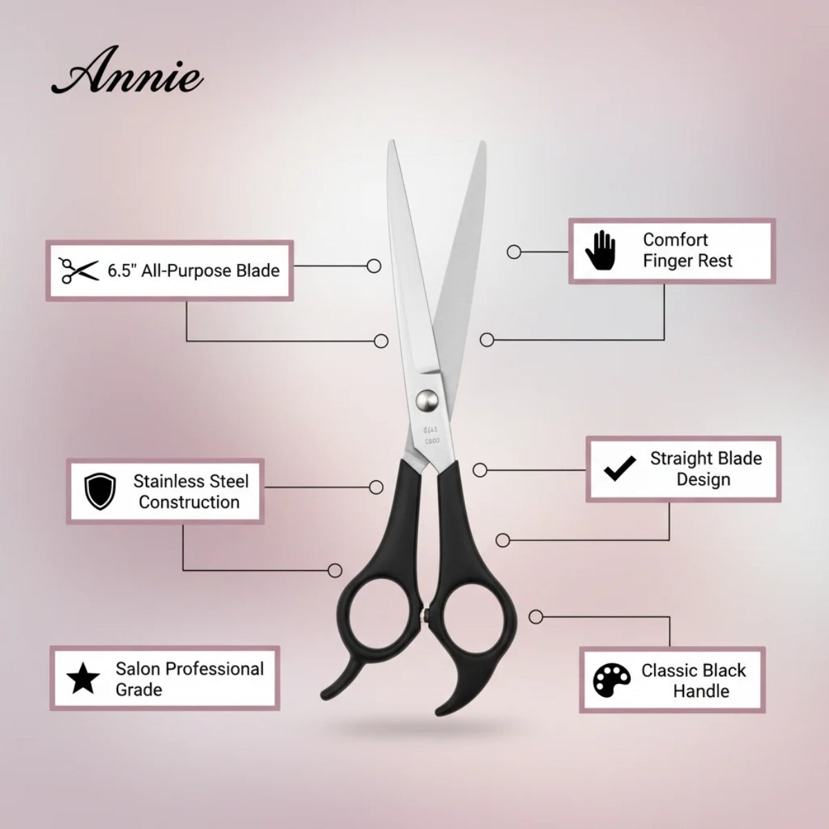 Stainless Steel Hair Shears 6.5" #5005