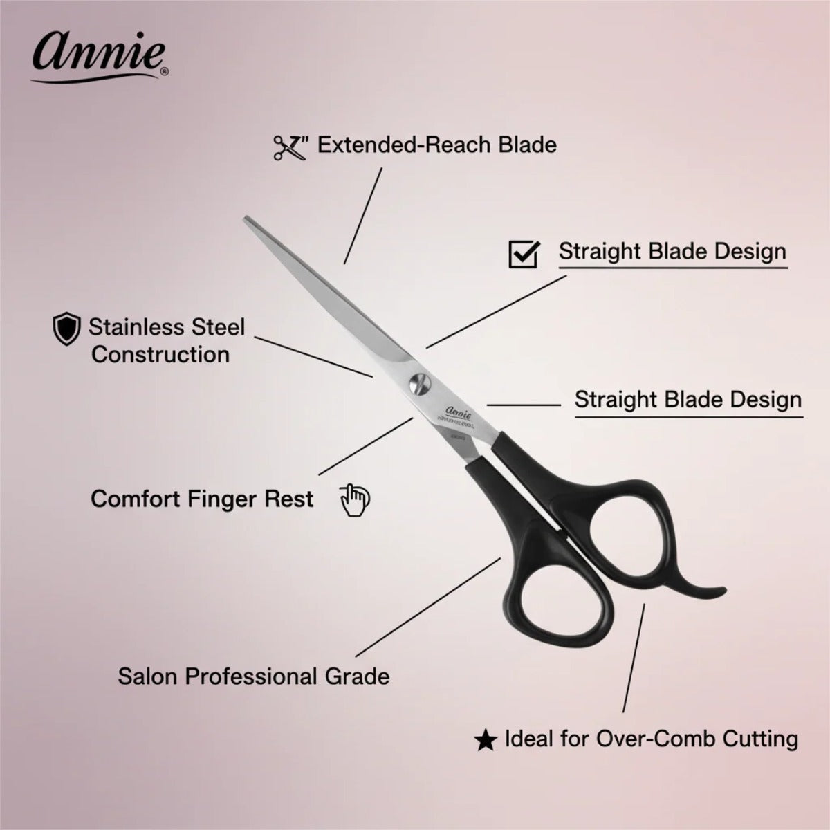 Ciseaux De Coiffure En Acier Inoxydable 7" #5006