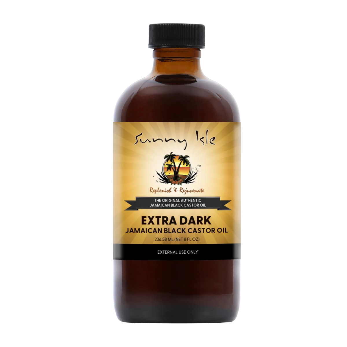 Sunny Isle Huile De Ricin Noire Jamaïcaine [Extra Dark] 8oz