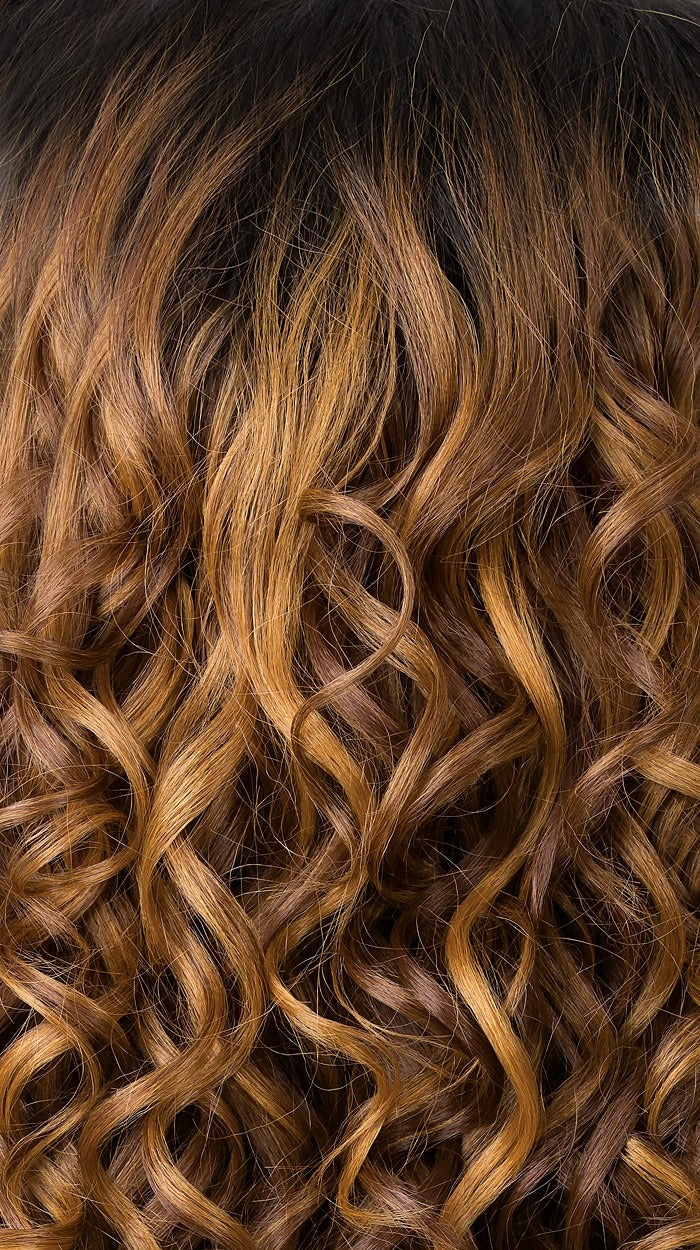 Human Hair Blend HD Lace Front Wig Deep Wave 28"