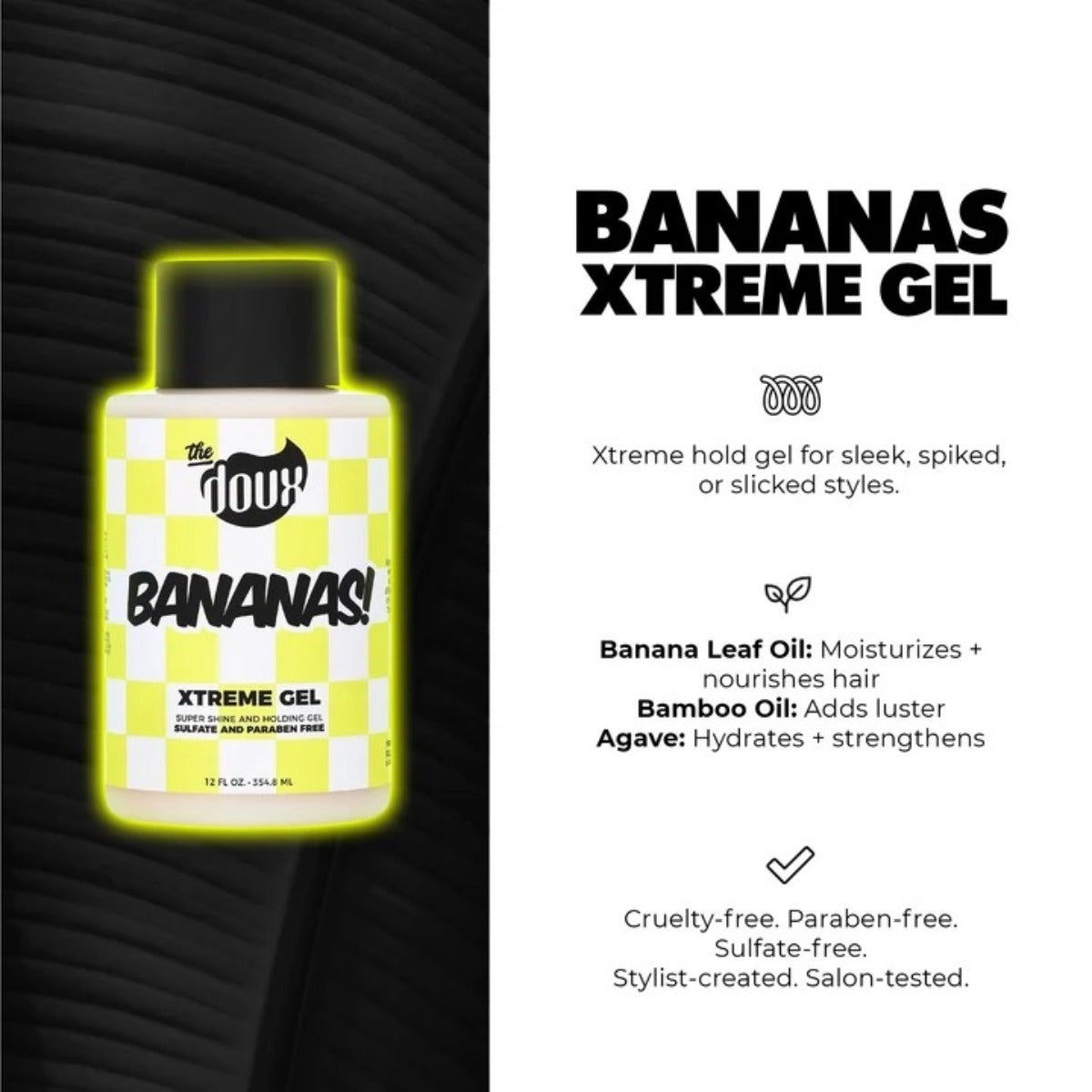 The Doux Bananas! Gel Coiffant À Tenue Extrême 12oz